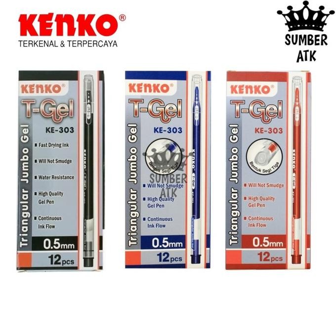

Tersedia Gel Pen Ke-303 T-Gel Triangular 1 Lusin Kenko / Pulpen / Pena 0.5 Mm