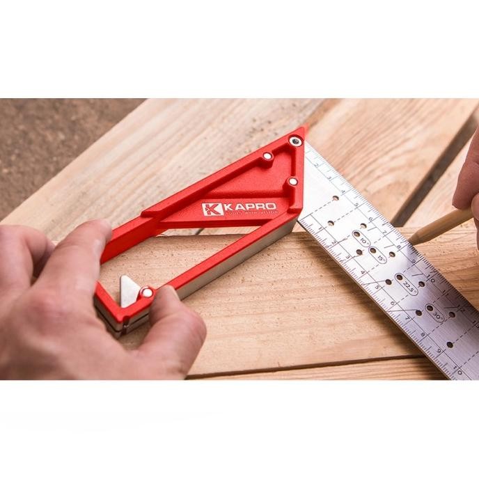 

siap kirim kapro 353 penggaris siku stainless steel + aluminium handle ledge-it square