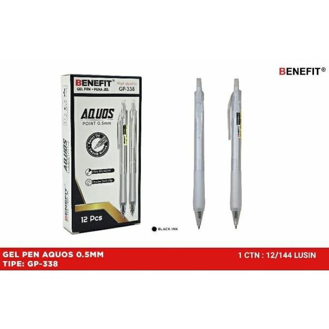 

Tersedia Gel Pen / Pulpen Gel Benefit Aquos 0.5Mm Gp-338 (1 Pack 12 Pcs)