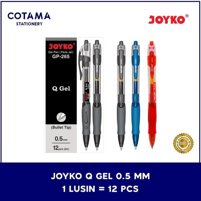 

Tersedia Pulpen Joyko Gp-265 Q Gel 0.5 Mm - 1 Lusin Isi 12 Pcs