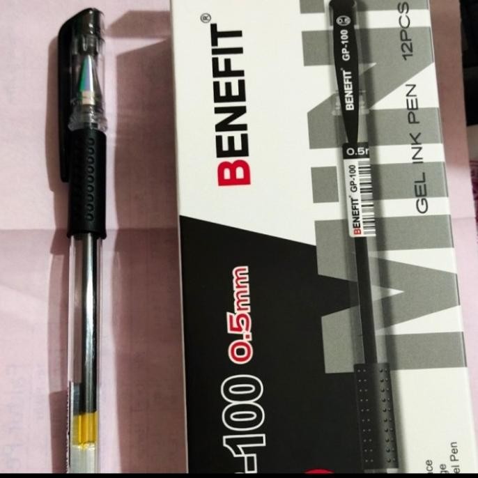 

Tersedia Pulpen Gel/ Pena Gell 0.5 Mm Benefit Hitam 1 Pack