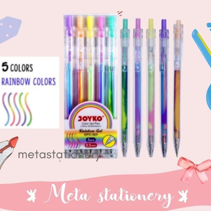 

Tersedia Pulpen Gel Rainbow Joyko Gp-324 (Isi 5Pcs)