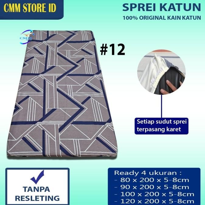 Sprei katun kasur lantai Sprei Travel bed Sprei motif single