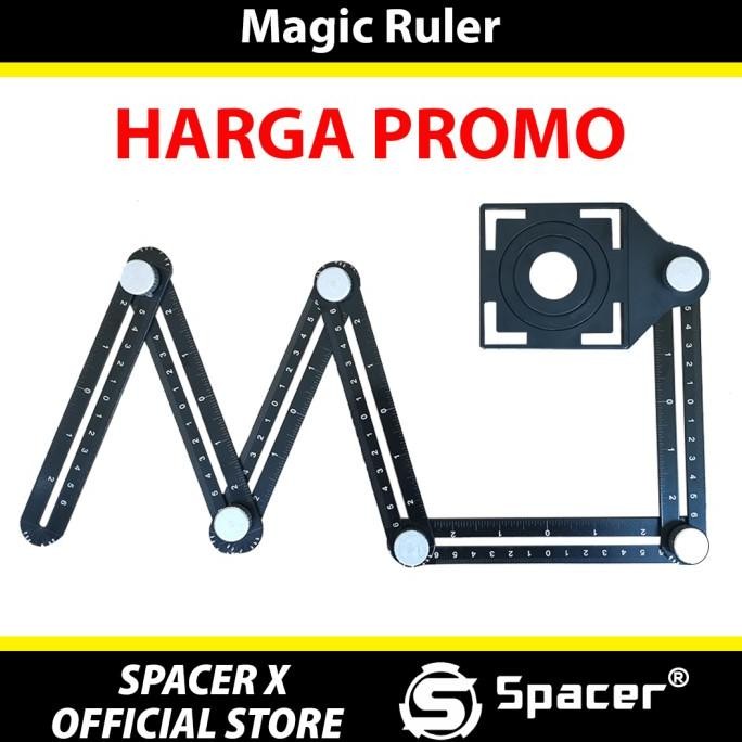 

siap kirim penggaris lipat magic ruler 6 siku pedoman lubang pada keramik