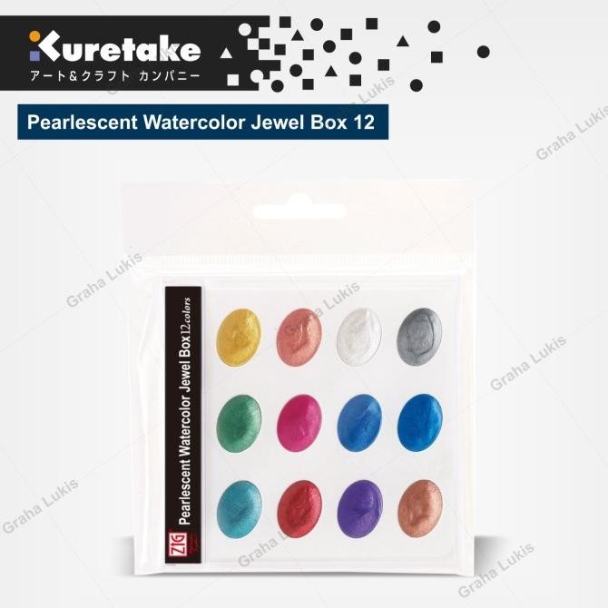 

BEBAS ONGKIR - Kuretake Zig Pearlescent Watercolor Jewel Box - 12