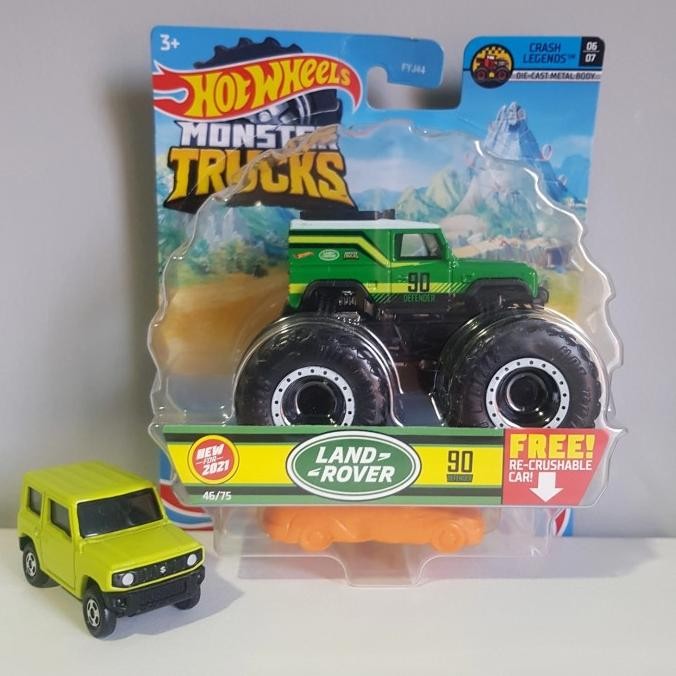 Hot wheels Monster Trucks Land Rover 90 Defender 2021 ori hotwheels