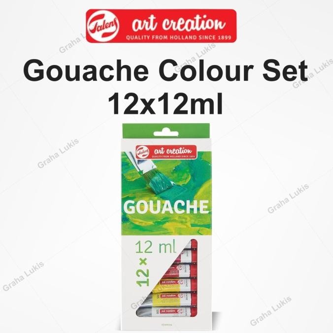 

NEW Talens Art Creation Gouache Colour Set 12 X 12ml