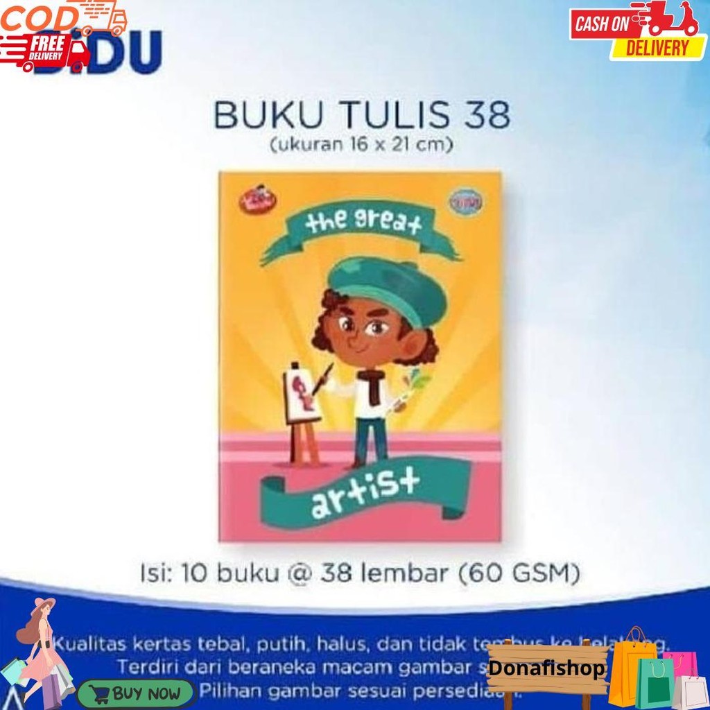 

Tbmo Buku Tulis Sidu Eb 38 Lbr / Buku Tulis Sinar Dunia 38 Lembar 1 Pack Isi 10Pcs (Pp) D Gratis Ongkir