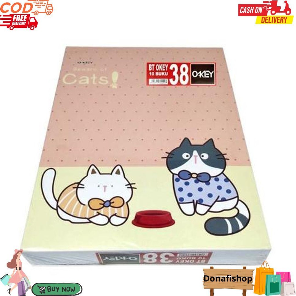 

Buku Tulis Okey Kiky 38 Lembar Random Cover - Jual (1 Pack = 10 Pcs) D Cod