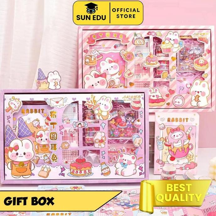 

Paket Hadiah Anak 7 in 1 Notebook Jurnal dengan Stiker Washi Buku Paper Stationery Kertas