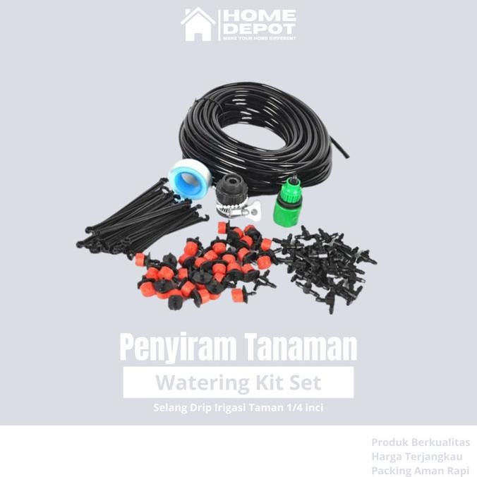 Set Paket Penyiram Tanaman Selang Drip Irigasi Taman 1/4 inci