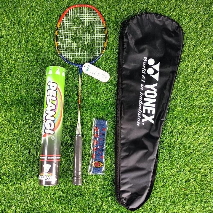 Paket Raket Badminton (1 Raket+1 Grip+1 Tas+ 1 Slop Kok) Pembayaran Cod Co