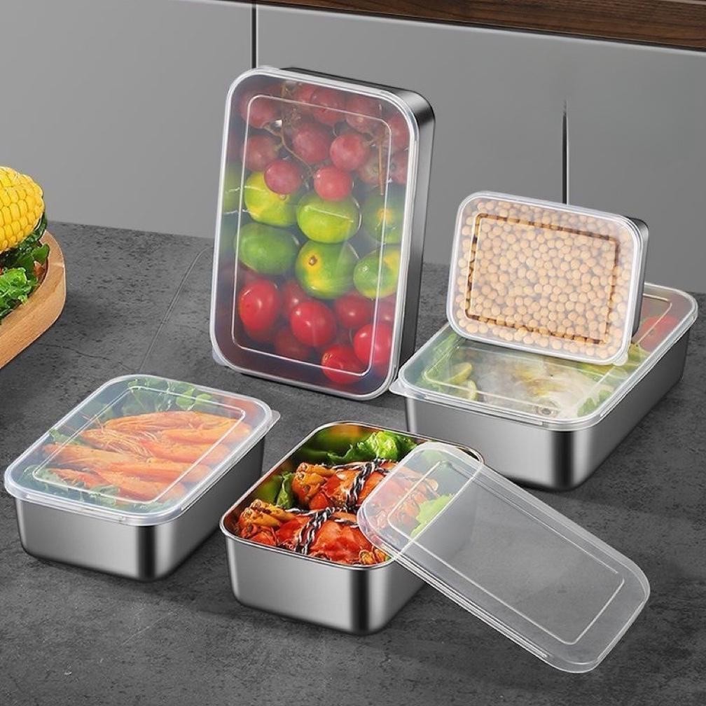 Bisa Cod CodFood Box Stainless 304 Tempat Wadah Makanan Kontainer Makanan Sayuran Tempat Sayur Stain