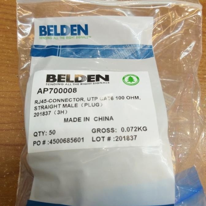 Connector utp RJ45 cat 6 belden / rj 45 belden / belden