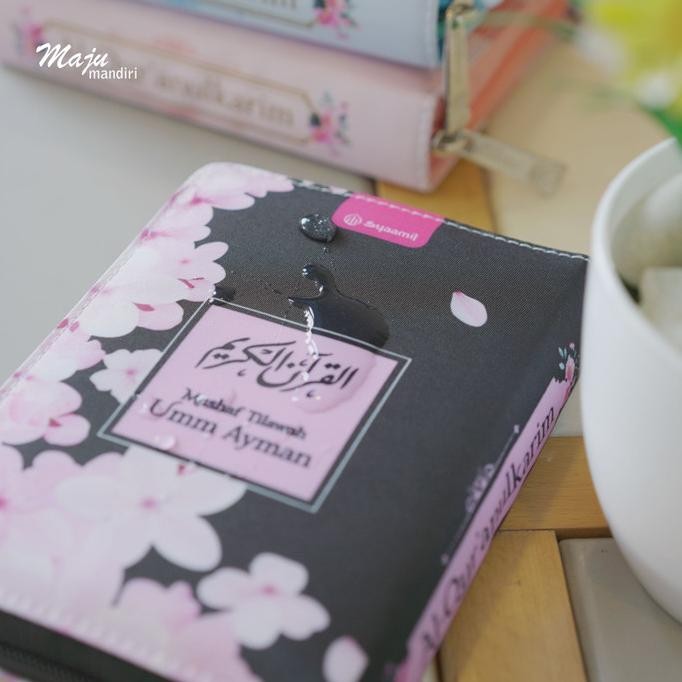 Mushaf Tilawah Umm Ayman Alquran wanita cantik terjemahan kecil resleting rainbow murah
