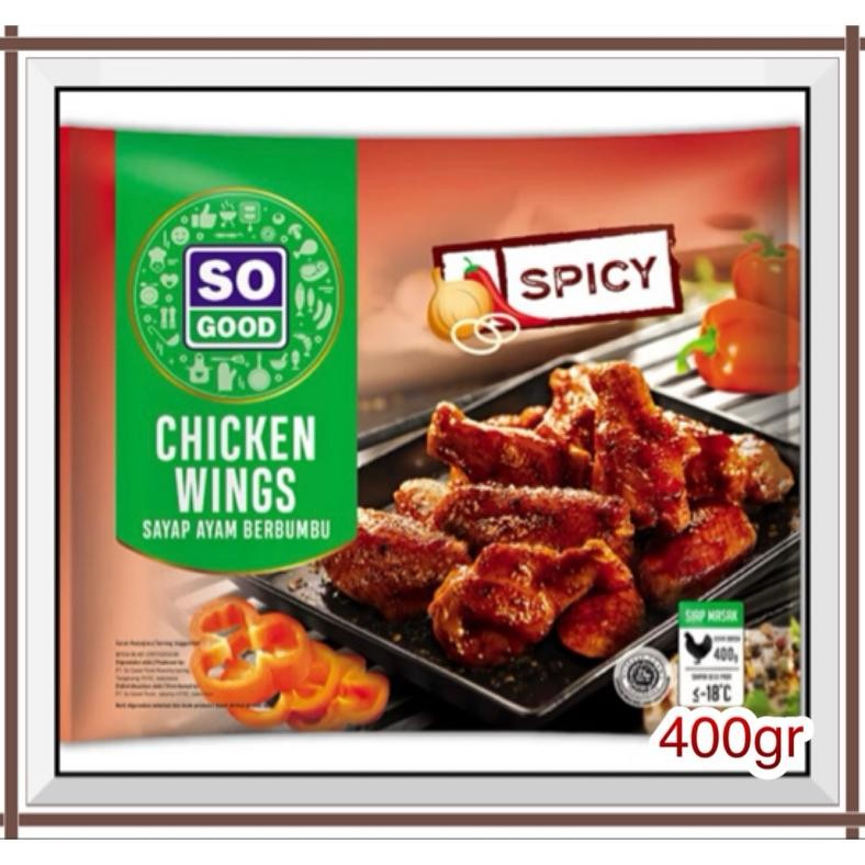 

Berkualitas So Good Spicy Chicken Wings 400Gr Diskon