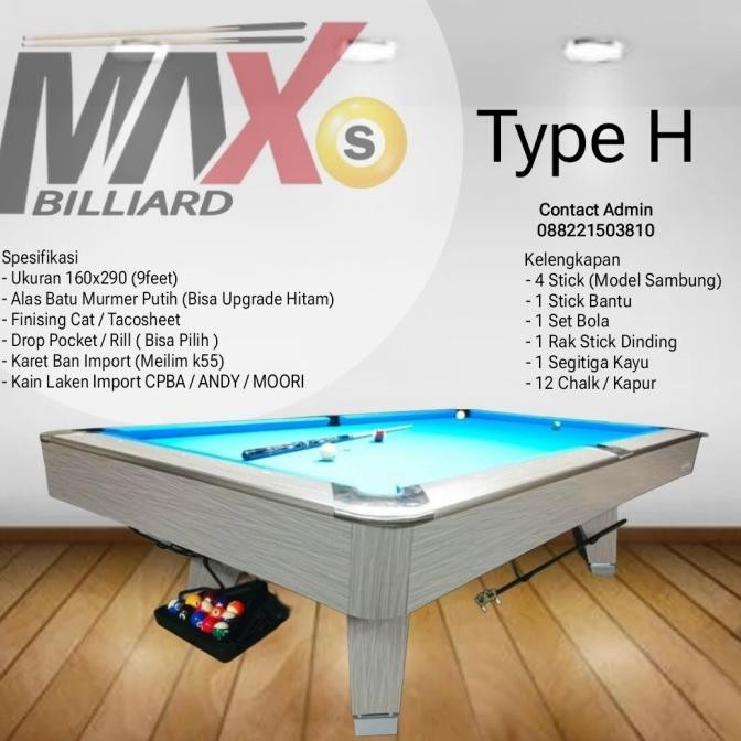 Meja Billiard 9Feet Model Mr Sung Buatan Lokal Rasa Import Bisa Request  Model/Warna /Nama/ Logo Co