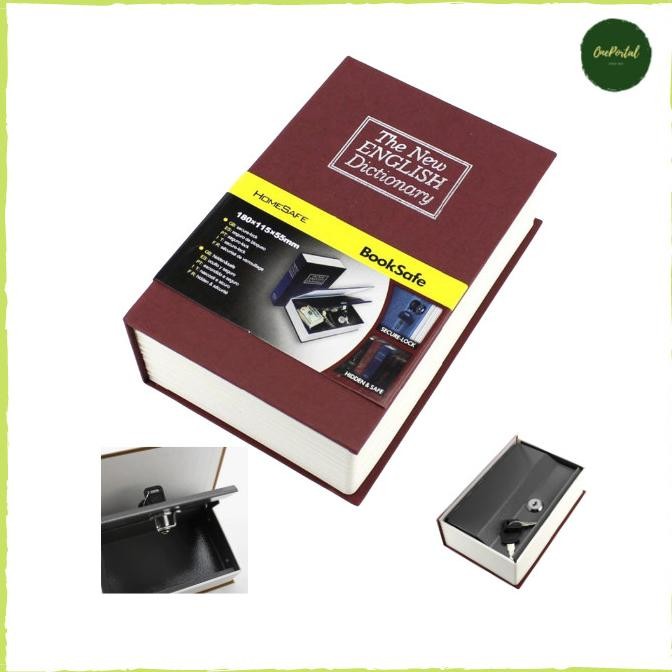 Brankas Safety Box Besi Tempat Penyimpanan Uang Perhiasan Bentuk Buku