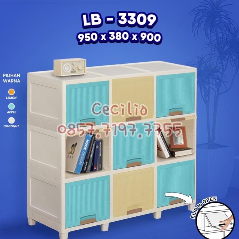 [NAPOLLY] Lemari Pakaian Plastik Laci Locker Box 2 Susun 3 Susun