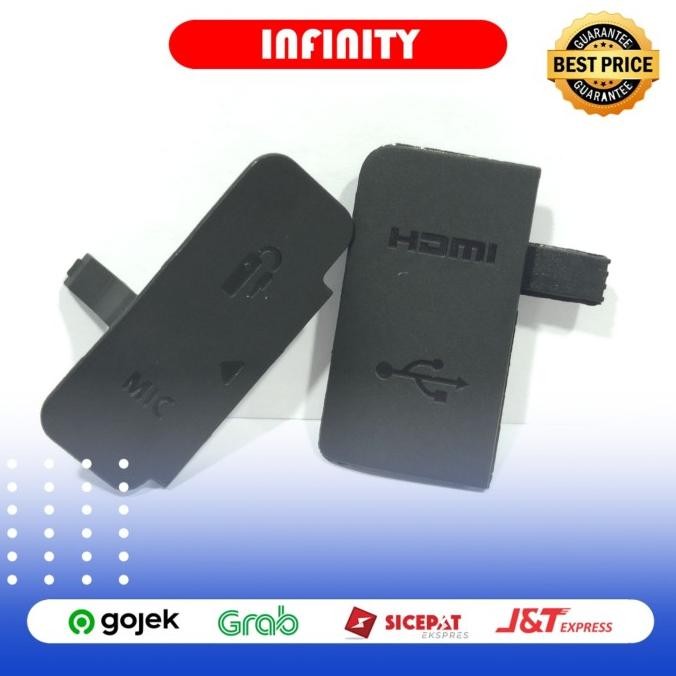 Karet Rubber Tutup USB HDMI MIC Canon Eos 200D
