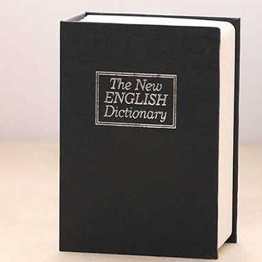 Brankas Buku Besar Hitam Besi Kotak Rahasia Bentuk Buku Kamus Y4109