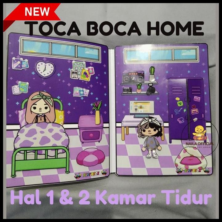 Toca Life World Purple House In Quiet Busy Book Mainan Edukasi Anak Bongkar Pasang Sendiri Paper Dol