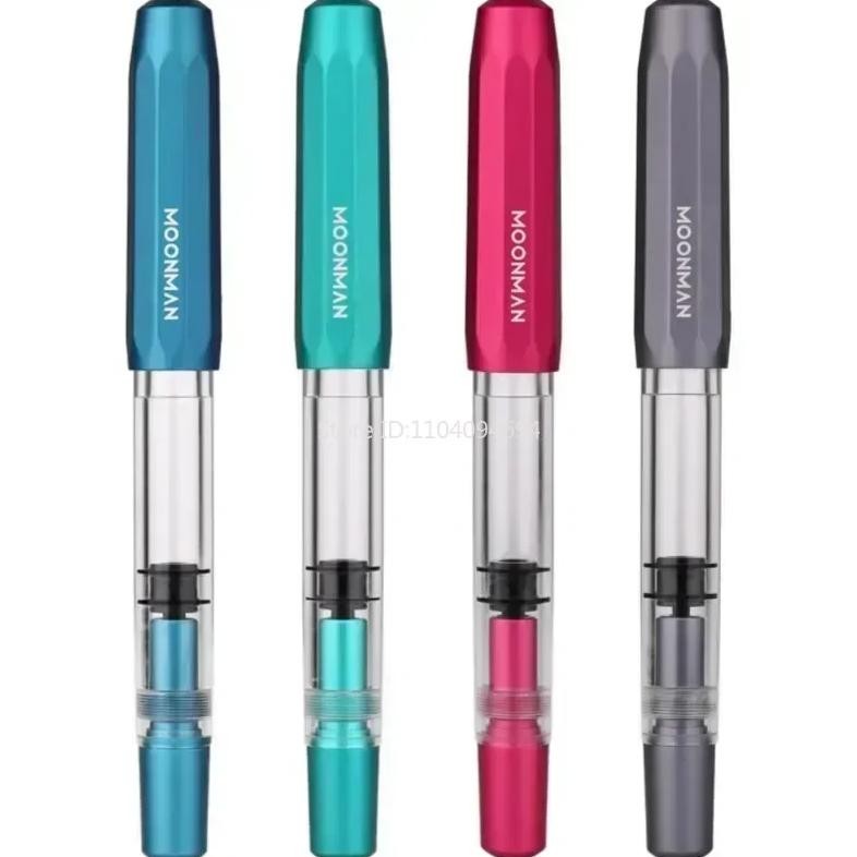 

Majohn Moonman T1 Fountain Pen Advanced Handmade Resin Piston Ink Suction Large Capacity Ink Pen Aluminum Student Office Gift