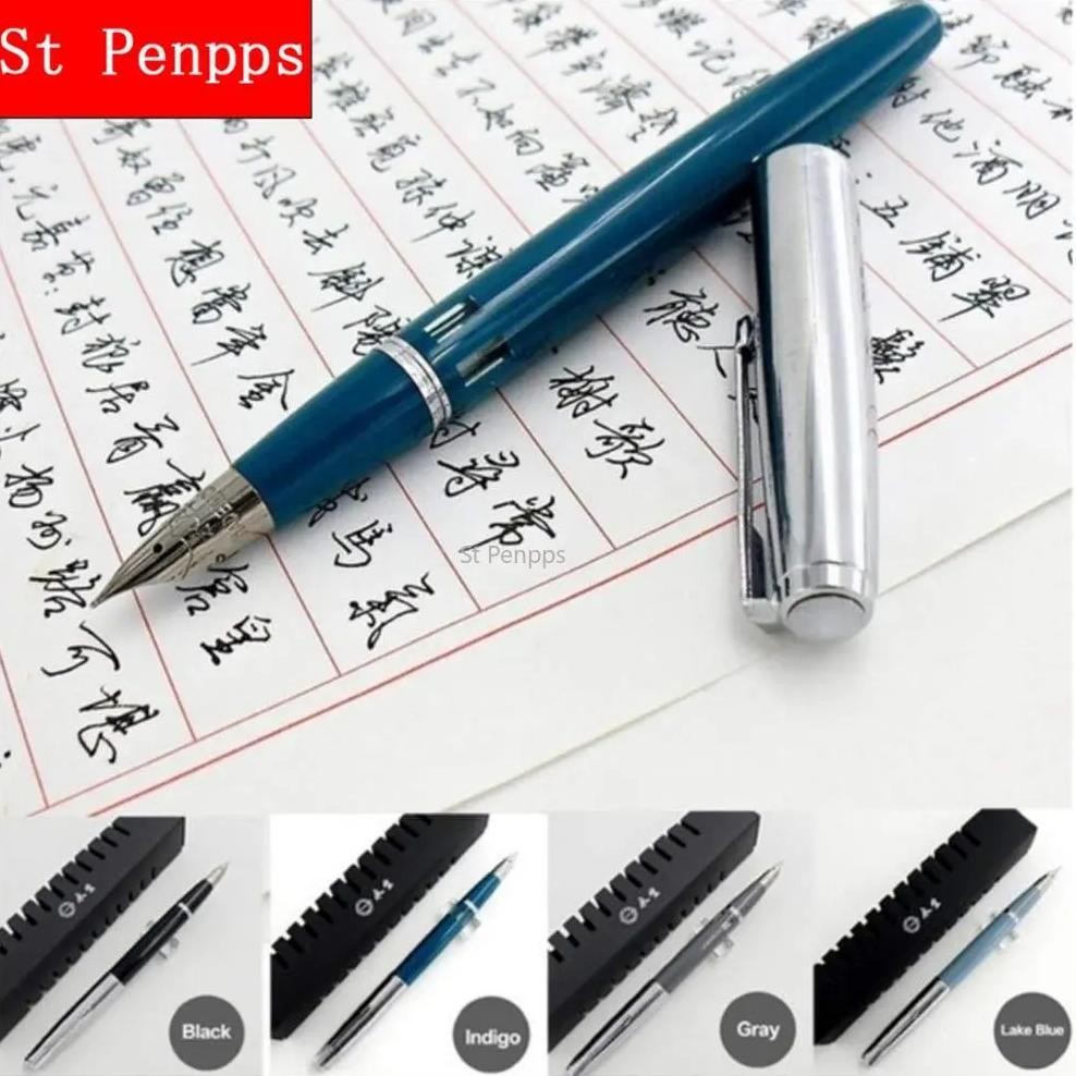 

St Penpps 601A Vacumatic Fountain Pen Piston Type Ink Pen Silver Cap F/M/Fude Nib Business Stationery Office School Supplies