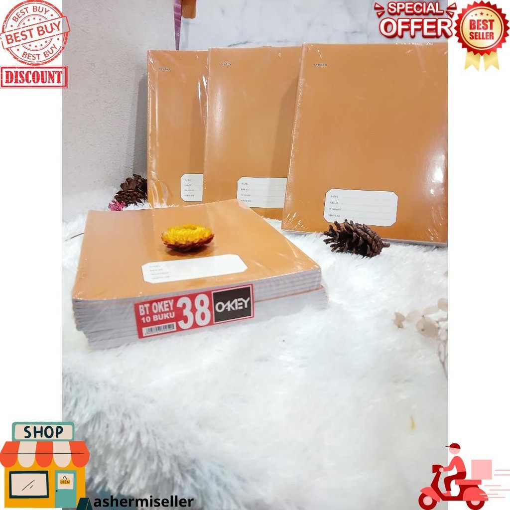 

(10Pack) Buku Tulis 38 Lembar Sampul Coklat Premium-Buku Tulis 38 Halaman D Best Seller