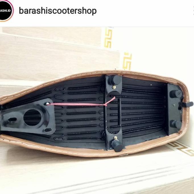 JOK PANJANG VESPA LARGEFRAME SUPER SPRINT PX SERIES WARNA COKLAT