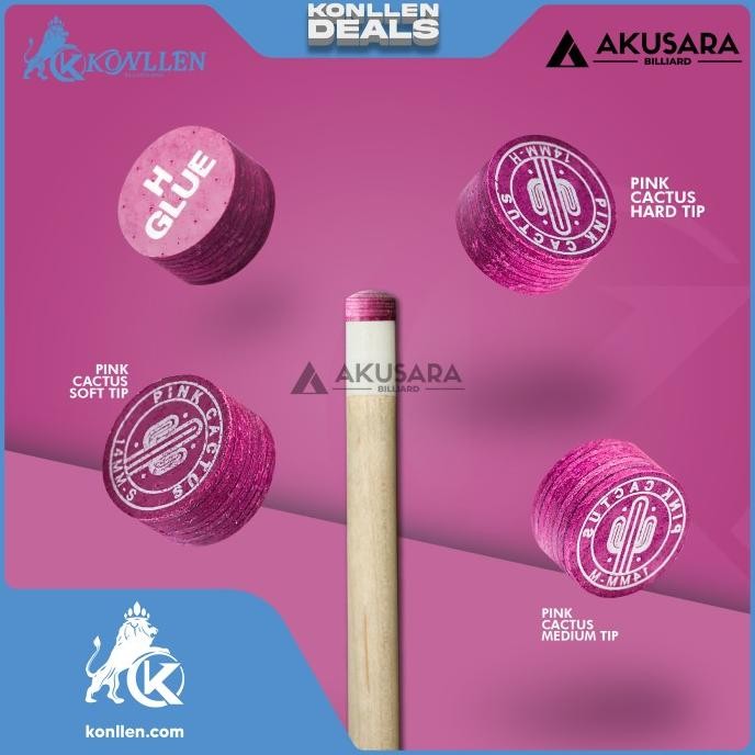 Tip Billiard Pink Cactus Medium Konllen Cue Tip Billiard Co