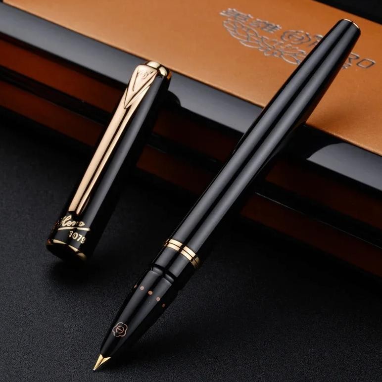 

Metal Hero Fountain Pen Classic Black Pen Authentic Iraurita Extra Fine 0.38Mm Smooth Financial Office Student Gift Ink Pen