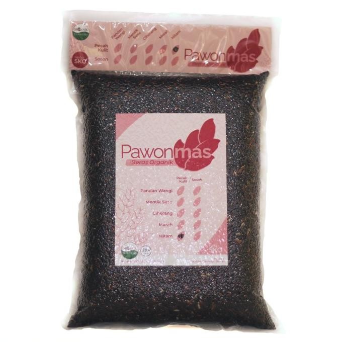 

Baru Pawonmas Beras Hitam Organik Pecah Kulit [5kg] Rendah Gula Beras Diet