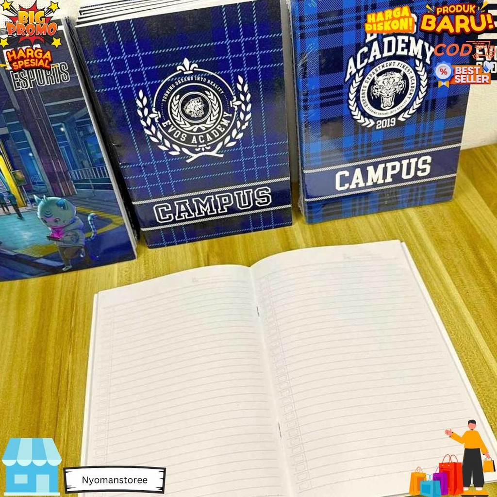 

[5 Buku - 42 Lembar] Buku Besar / Boxy - Evos Academy Campus - 42 Lembar D Promo 4.4