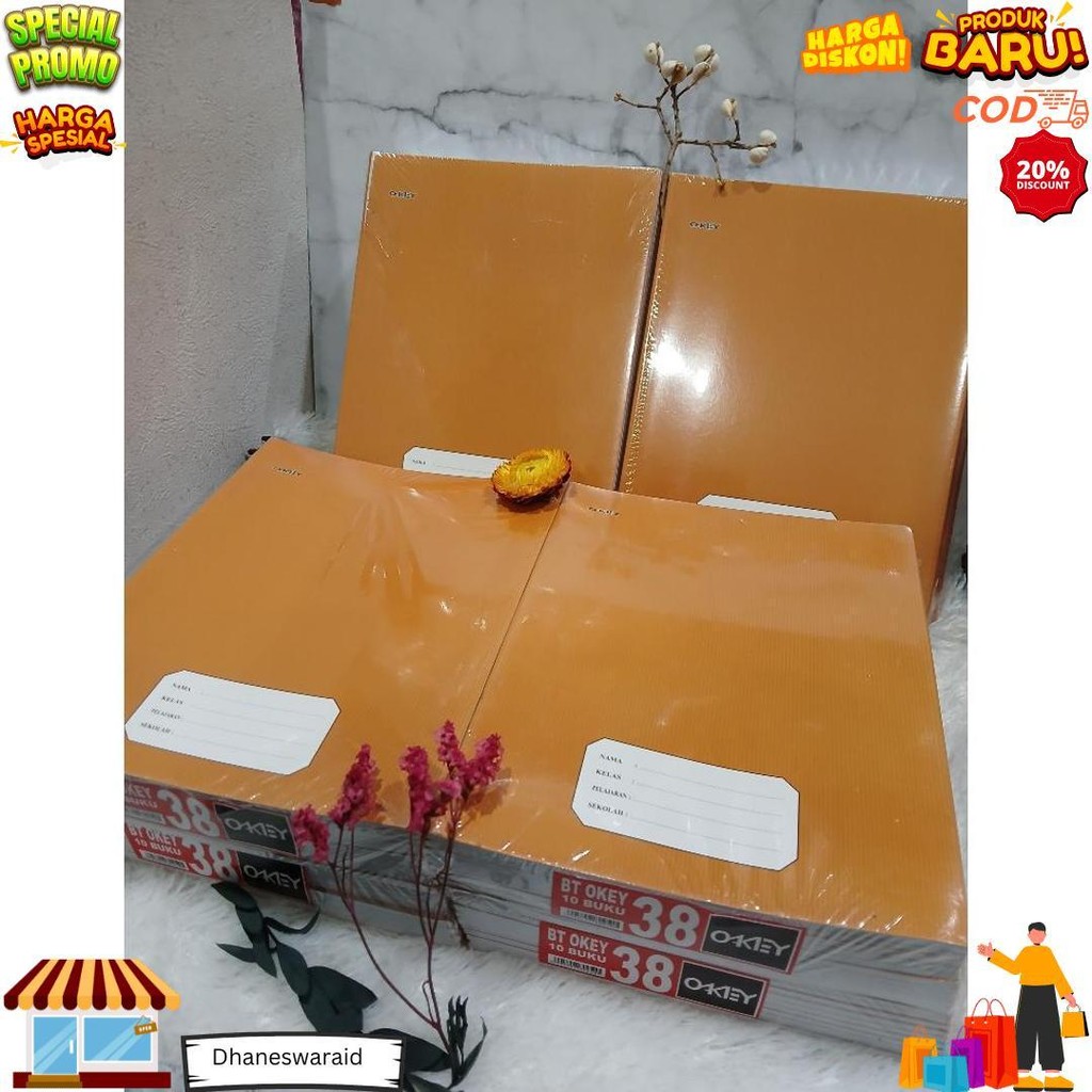 

(10Pack) Buku Tulis 38 Lembar Sampul Coklat Premium-Buku Tulis 38 Halaman D Gratis Ongkir