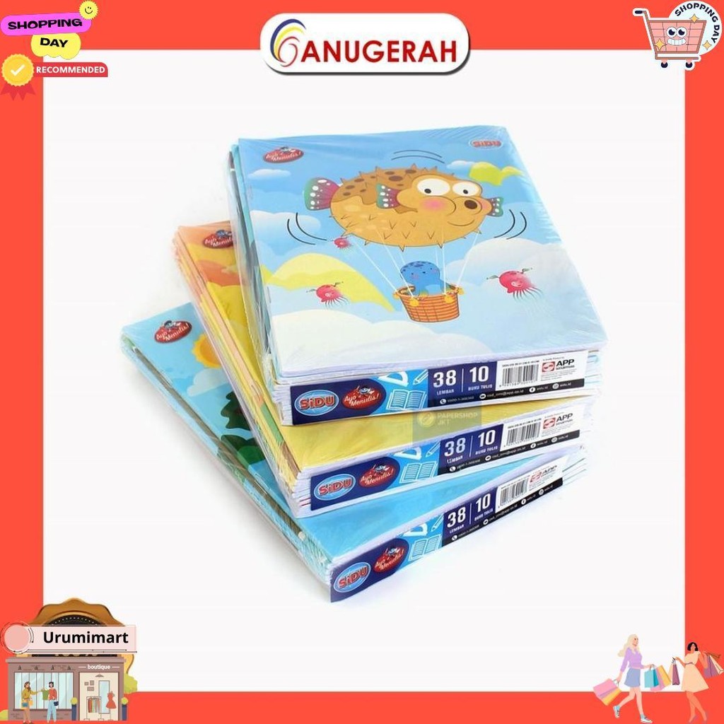 

Buku Tulis Sidu 38 Lembar (Pack / Isi 10 Pcs) D Terlaris