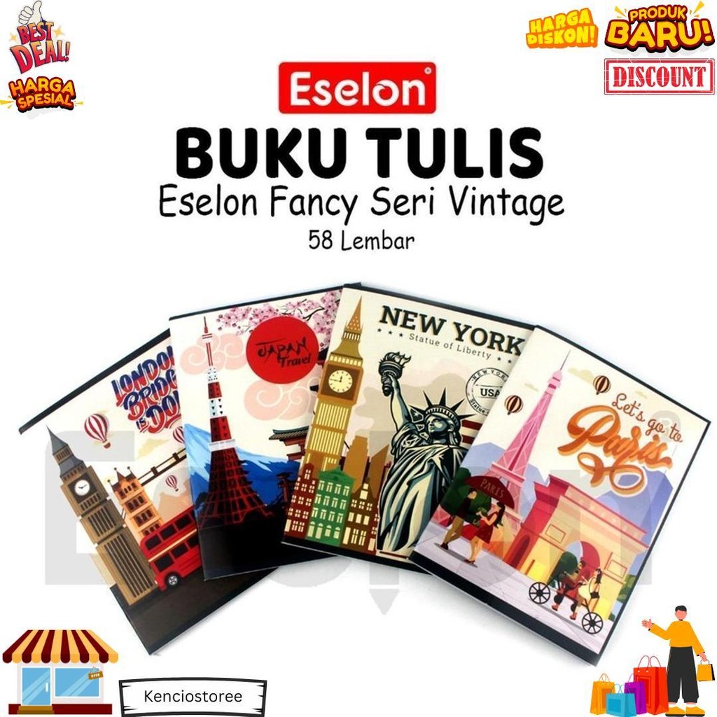 

10Pcs Buku Tulis Garis Eselon 58Lembar /1Pak Buku Tulis Eselon 58Lbr D Best Seller