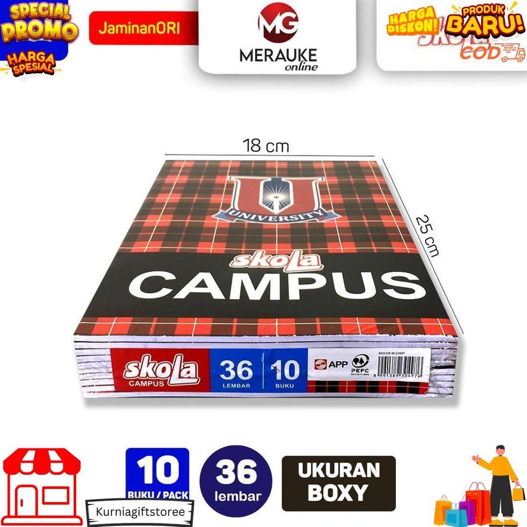 

Buku Tulis Campus Skola 36 Lembar (1 Pack Isi 10 Buku) D Promo Puncak