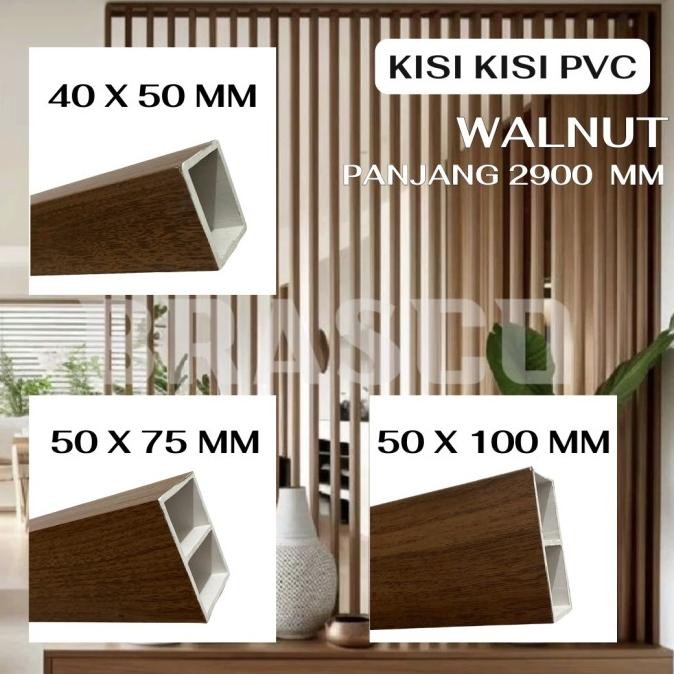JH8 WPC Grade A+ Kisi Kisi Pembatas 2.9 m Tiang Sekat Ruangan Hollow PVC Wall Panel 2.9 Meter Motif 