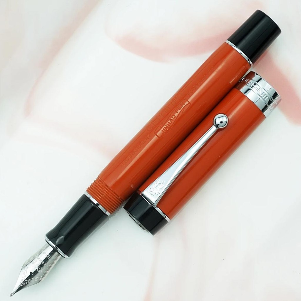 

Jinhao 100 Centennial Resin Fountain Pen Red With Jinhao Logo Ef/F/M/Bent Nib Converter Writing Business Office Gift Ink Pen
