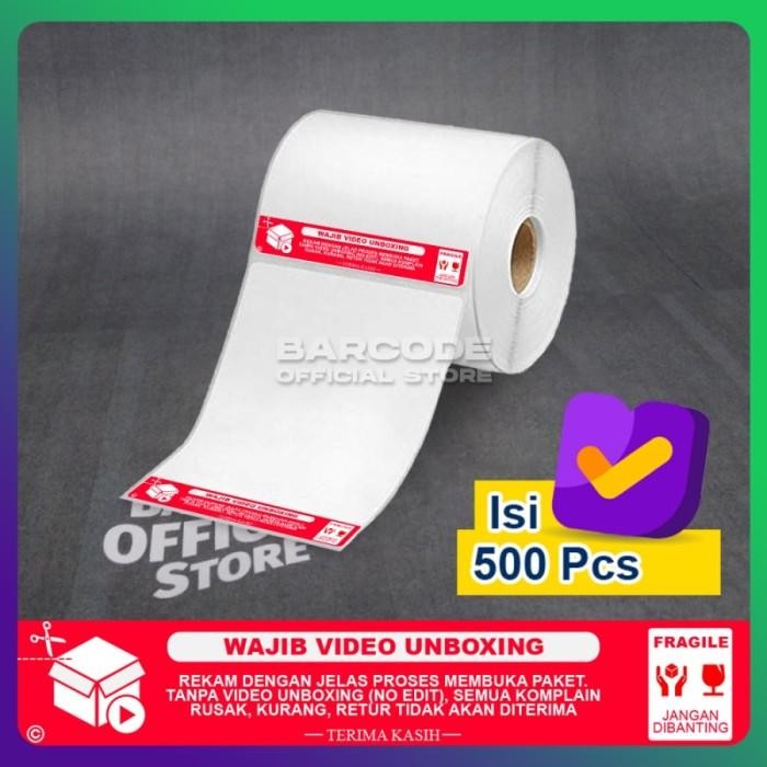 

Label Unboxing Termal 100 X 150 / 100X150 Mm Isi 500 Pcs (1Slop) Original Dan Terpercaya