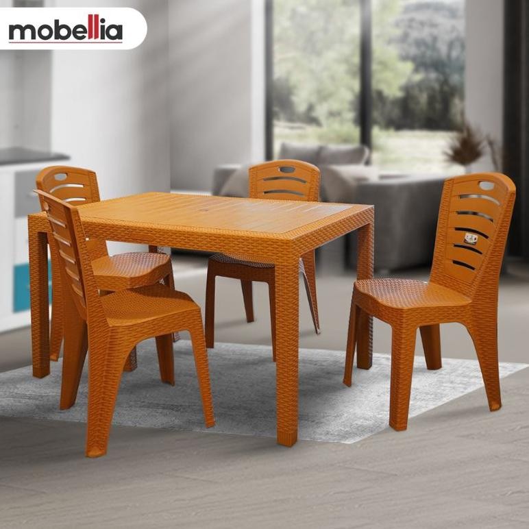 Meja Makan Plastik Olymplast Meja Makan Set 4 Kursi.-  FREE ONGKIR JABODETABEK