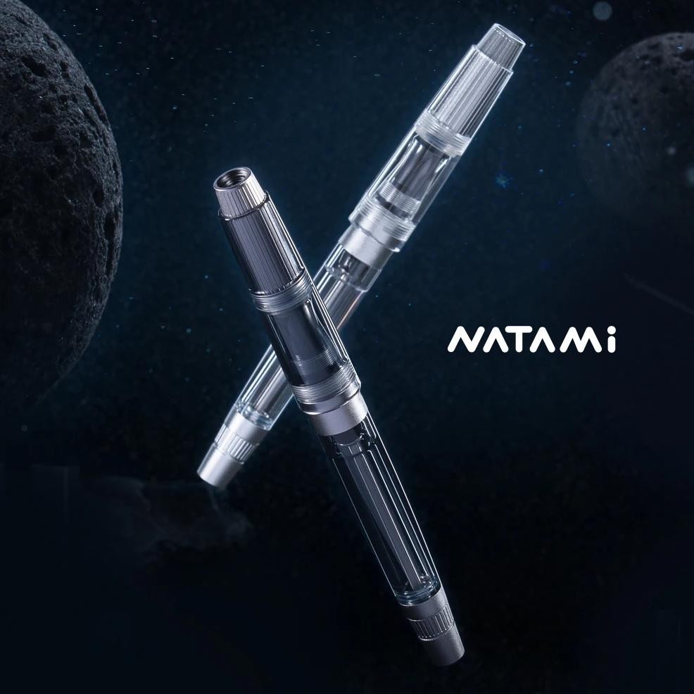 

Natami Vacuum Filling Fountain Pen Fine /No.6 Nib Titanium & Acrylic Writing Office Business Writing Office Business Gift Pen