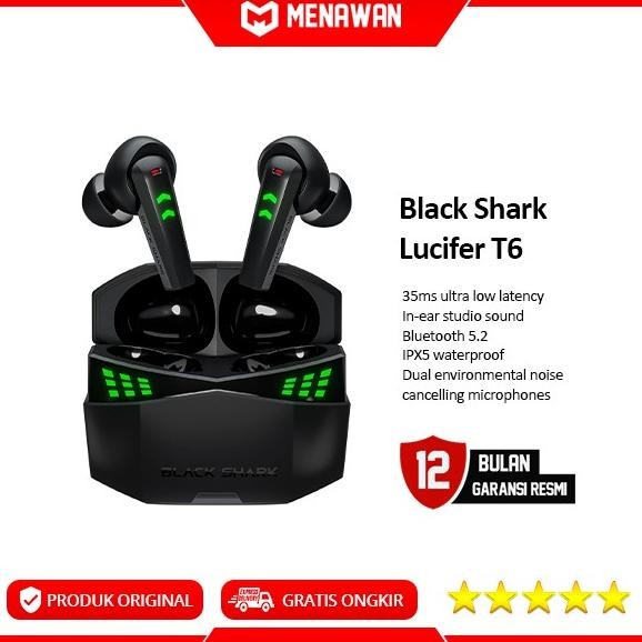Original Black Shark Lucifer T6 Wireless Gaming EarEarphone TWS Original