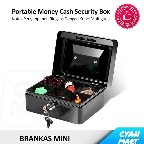 Brankas Mini Cash Drawer Safety Box Kotak Uang Laci Kasir Multiguna