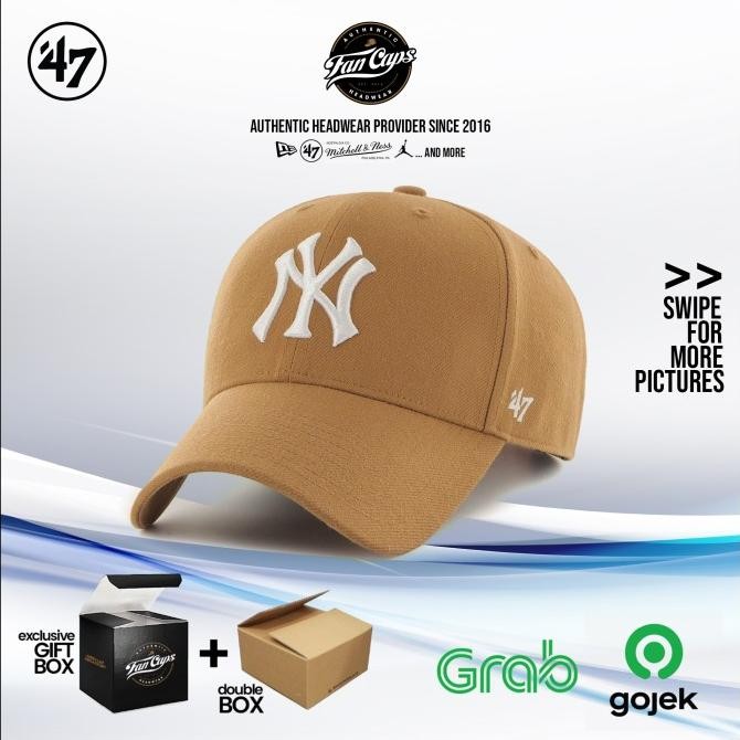 New York Yankees Camel Beige MVP Cap | Topi 47
