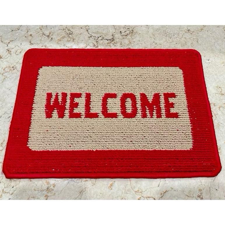 Am67 Keset Welcome Jumbo 50X75 Cm Bahan Serabut Lembut (Serap Air) Besar Buat Depan Rumah / Pintu Ma