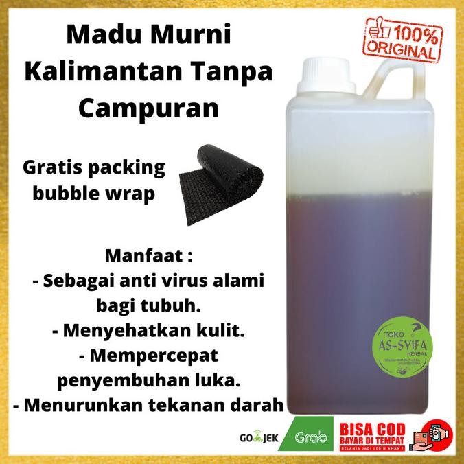 

tersedia madu kalimantan murni tanpa campuran 1000 gram gratis bubble wrap