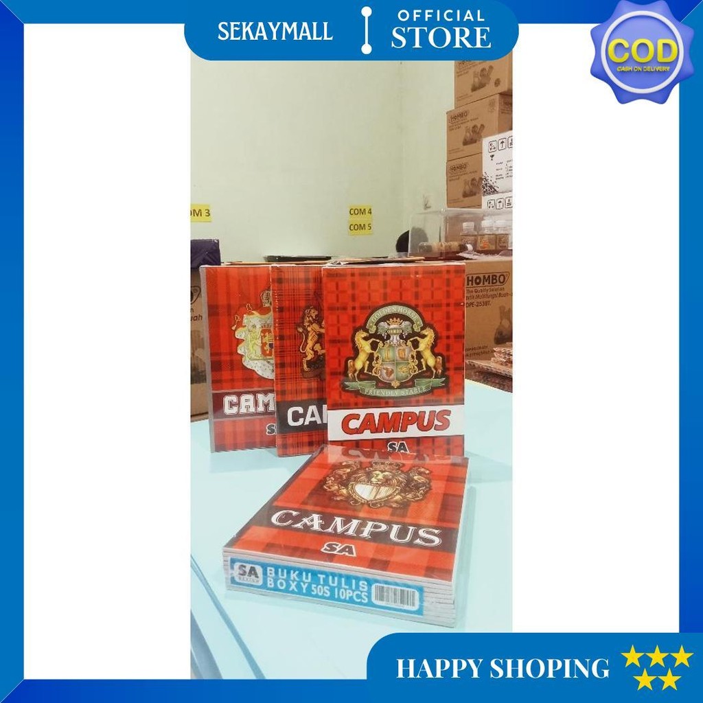 

Buku Tulis Panjang Campus 50 Lembar Boxy Sampul Tebal | 1 Pack = 10 Buku D Best Seller