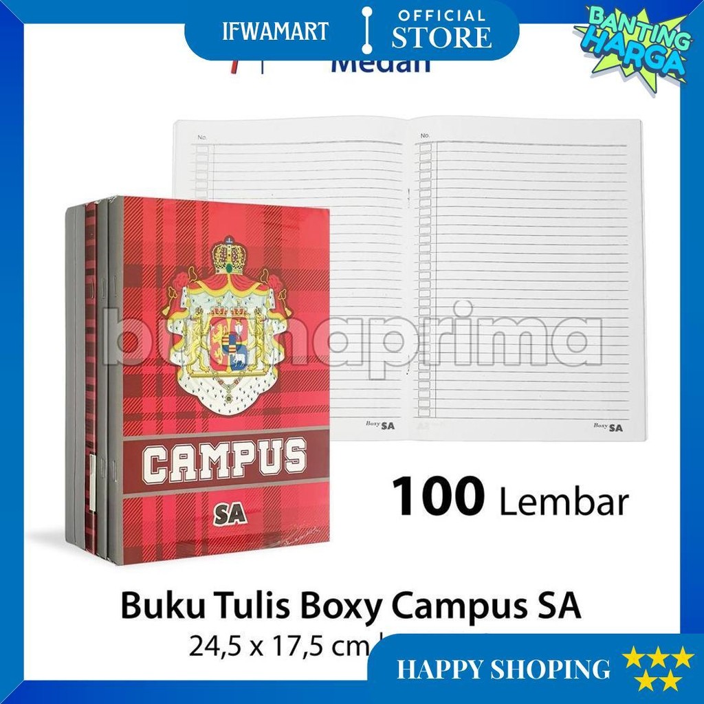 

Buku Tulis Panjang Sa 100 Lembar Boxy Campus Isi 5 Buku Boxy Notebook Sekolah D Sale